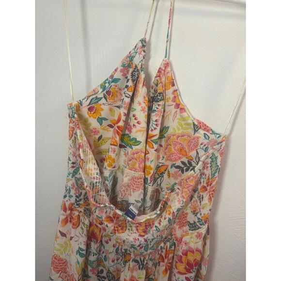 Old Navy Fit & Flare Floral Crinkled Halter Maxi Dress Size XXL - Picture 4 of 8